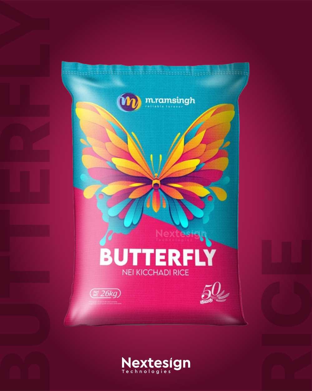 Butterfly Rice Package Design