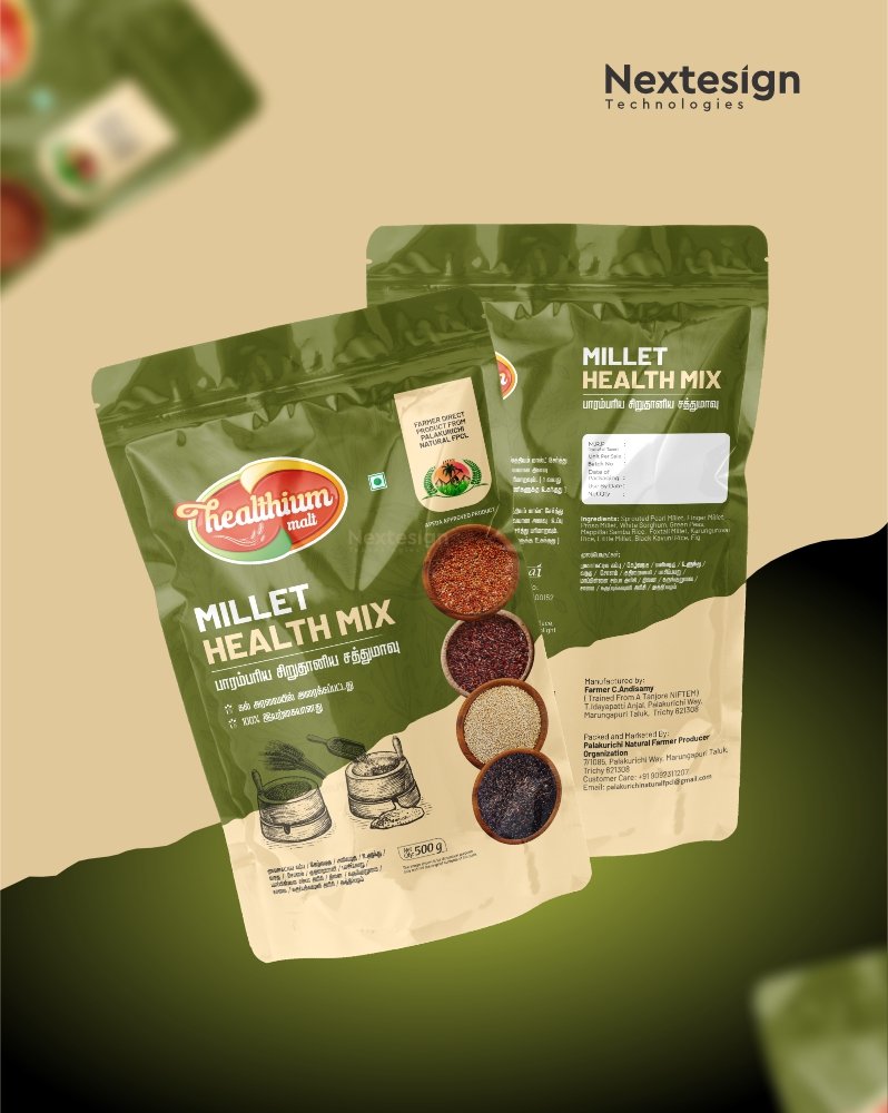 Healthium Millet Health Mix Pouch Design