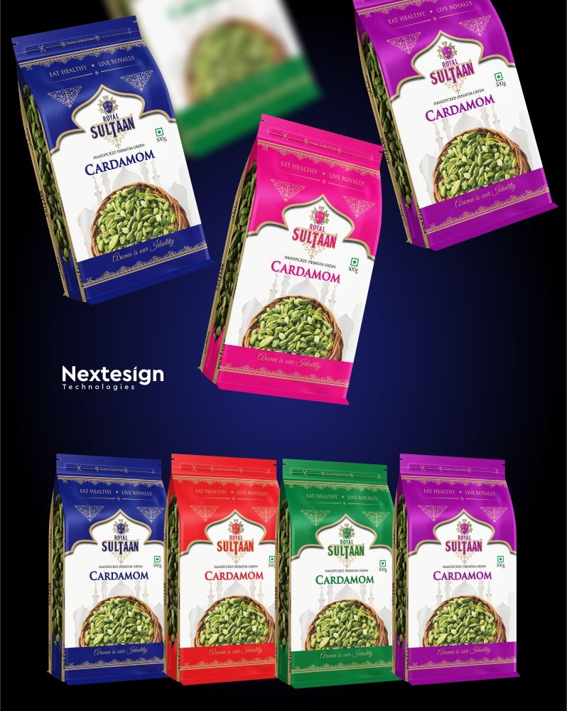 Royal Sultaan Cardamom Packaging Design