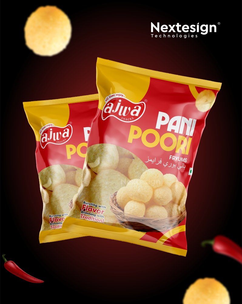 Ajwa Pani Puri Packaging Design